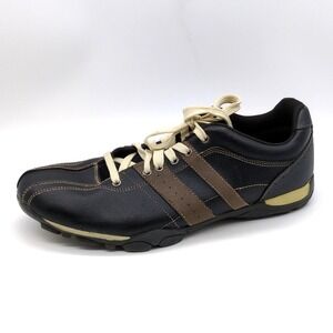 State Street Shoes Mens Black 12 Leather Driving Sneakers Casual 70844